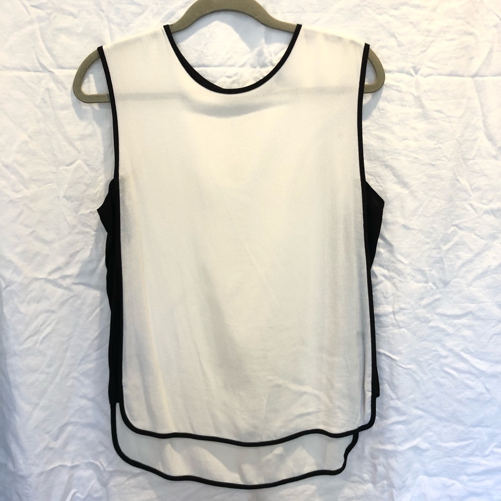 Forever 21 Black and White Color-Block Tank